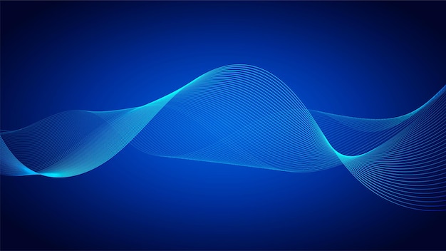 Líneas curvas geométricas en gradiente que forman patrones de flujo abstractos futuristas dinámicos