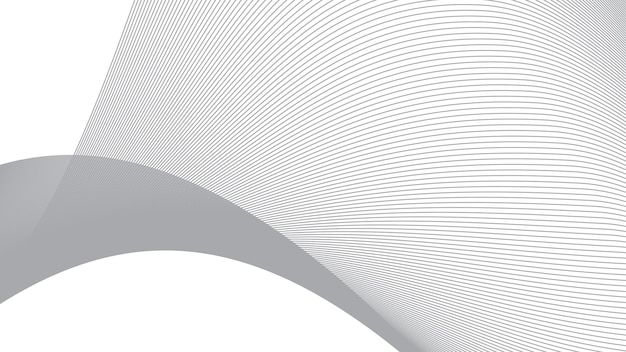 Líneas curvas grises imagen vectorial de fondo abstracta para telón de fondo o presentación