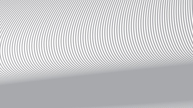 Líneas curvas grises imagen vectorial de fondo abstracta para telón de fondo o presentación