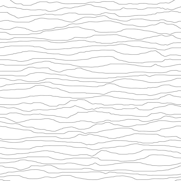 Líneas curvas horizontales dibujado a mano fondo minimalista patrón sin costuras