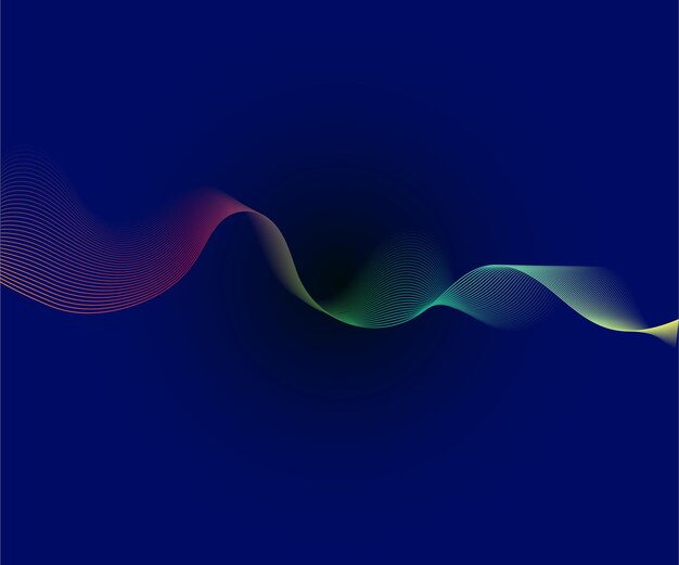 Líneas curvas y suaves abstractas para presentaciones de negocios