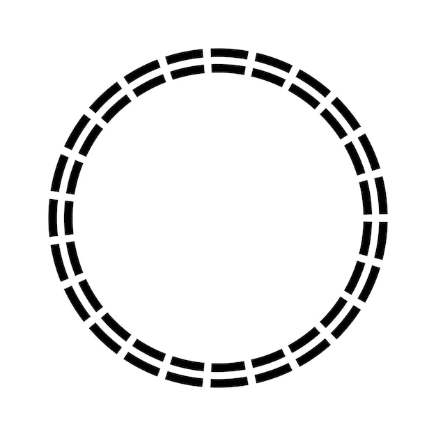 Líneas decorativas diseño vectorial del marco del borde del marco de forma redonda o cuadro de texto
