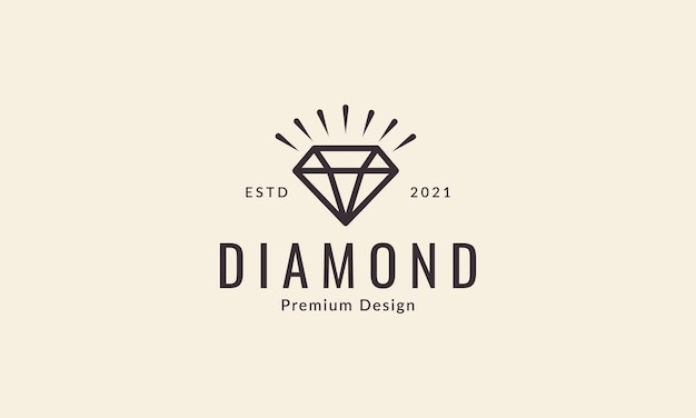 Líneas diamante brillo logotipo diseño vector icono símbolo ilustración