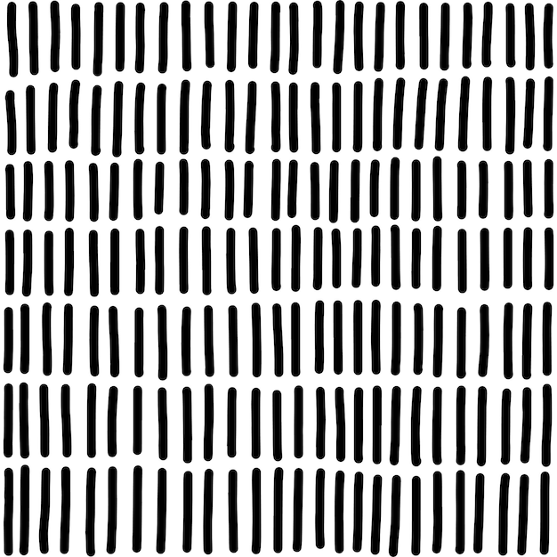 Líneas discontinuas de vector negro, patrón sin costuras. Elemento de diseño para estampados, fondos, plantilla.