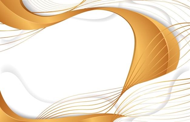 líneas doradas en un fondo blanco ilustración de arte vectorial