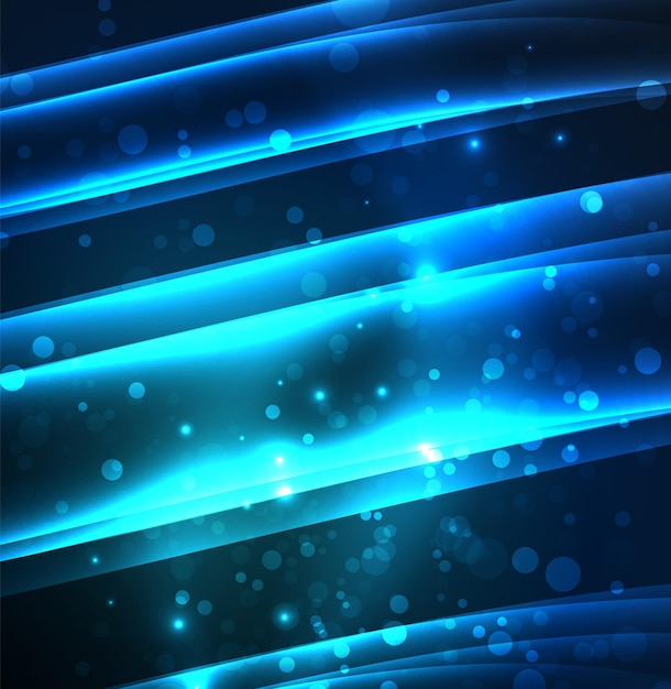Líneas de energía ondas brillantes en el fondo abstracto del vector oscuro Vector negocio o tecnología presentación diseño plantilla folleto o patrón de volante o banner web geométrico