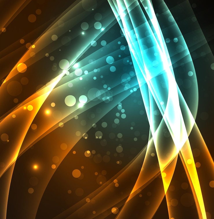 Vector líneas de energía ondas brillantes en el fondo abstracto del vector oscuro vector negocio o tecnología presentación diseño plantilla folleto o patrón de volante o banner web geométrico