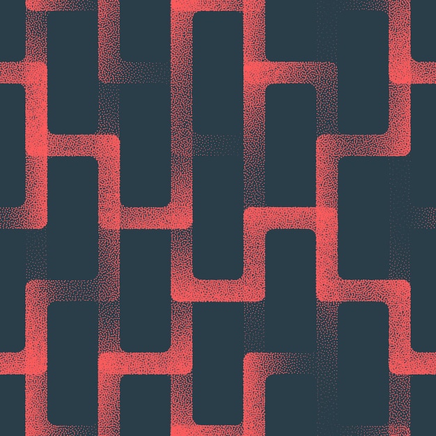 Líneas Enredadas Complejas Patrones Sin Fisuras Rojo Pálido Tendencia Abstracción Vectorial Punteada