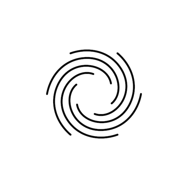 líneas en espiral icono de forma geométrica