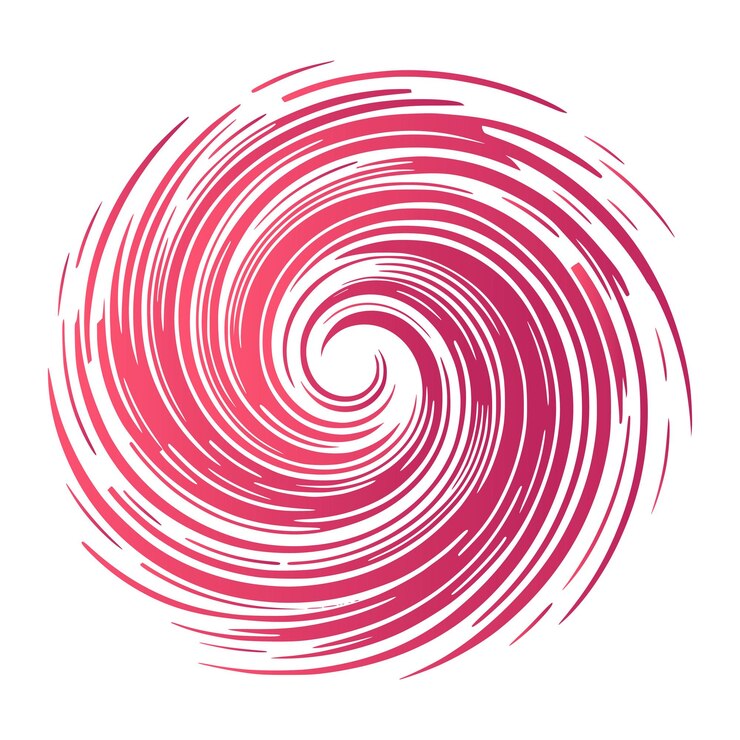 Vector líneas espirales radiales giratorias geométricas monocromáticas rojas vectores artísticos ilustraciones