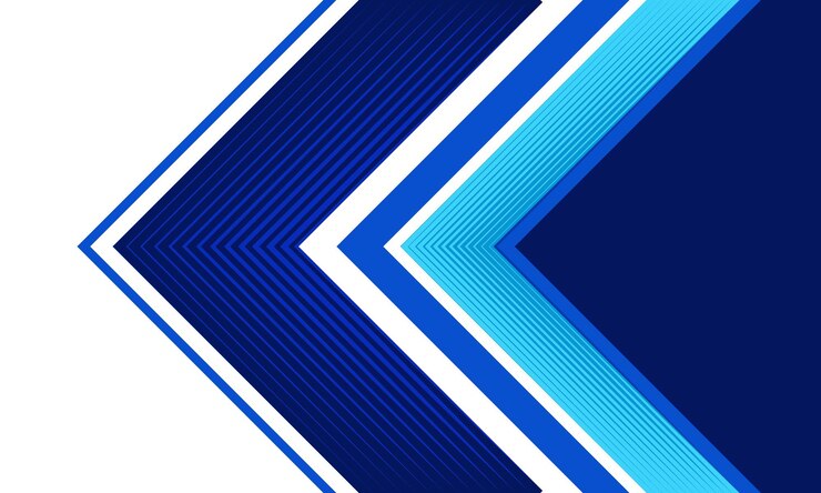 Vector líneas de flecha azul de fondo geométrico moderno