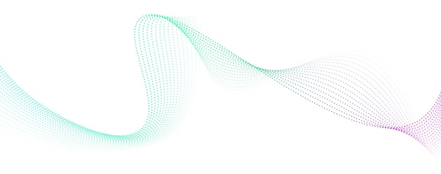 Líneas fluidas abstractas vectoriales con un efecto de color gradiente en un fondo blanco