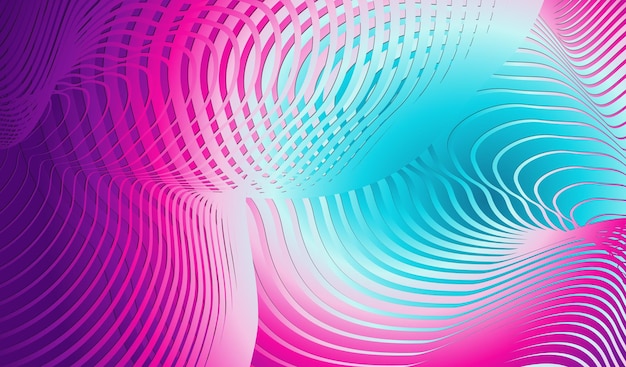 Líneas de fondo de flujo abstracto con color de gradación elegante y futurista para el diseño de elementos y otros usuarios