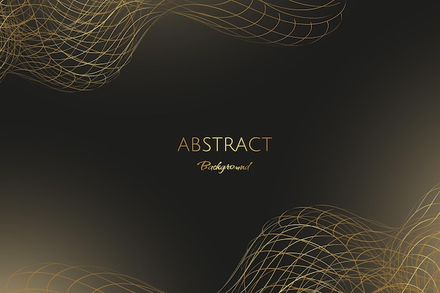 Líneas de fondo mínimas abstractas doradas en vector