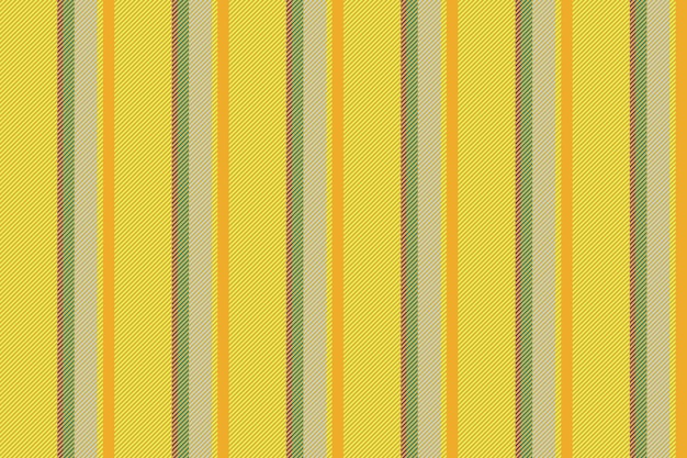 Líneas de fondo de patrón de textura textil de rayas con un vector vertical de tela sin costuras en colores ámbar y lima