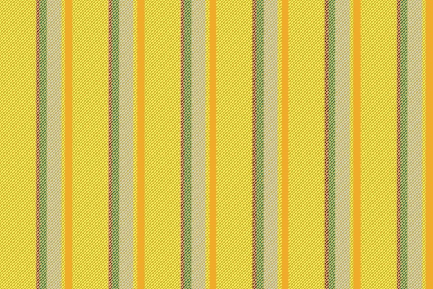 Líneas de fondo de patrón de textura textil de rayas con un vector vertical de tela sin costuras en colores ámbar y lima