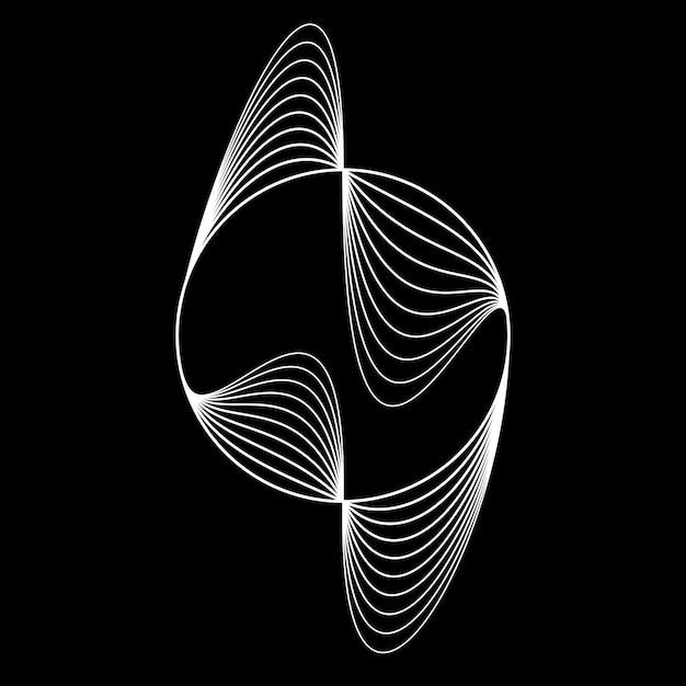 Líneas en forma de círculo. Ilustración de vector de espiral. Ronda de tecnología. Logotipo de onda. elemento de diseño
