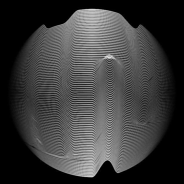 Líneas en forma de círculo. Vector .Tecnología esfera Logo . elemento de diseño 3d. forma abstracta