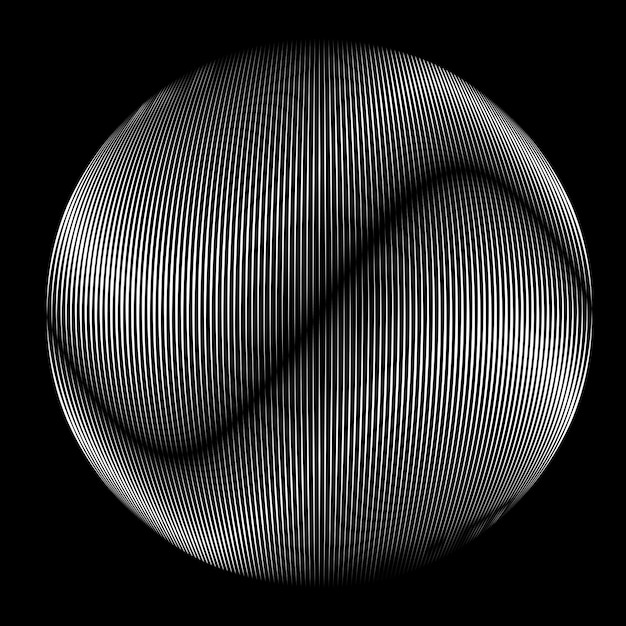 Líneas en forma de esfera. Vector .Tecnología esfera Logo . elemento de diseño 3d. Figura circular.