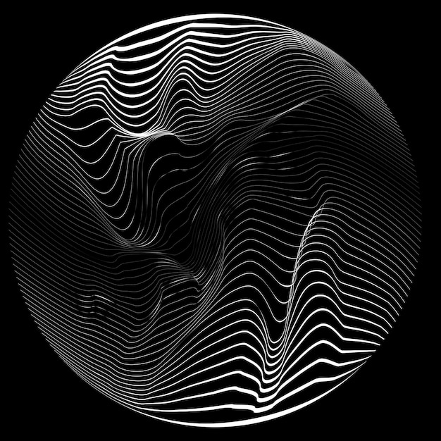 Líneas en forma de esfera. Vector .Tecnología esfera Logo . elemento de diseño 3d. Figura circular.