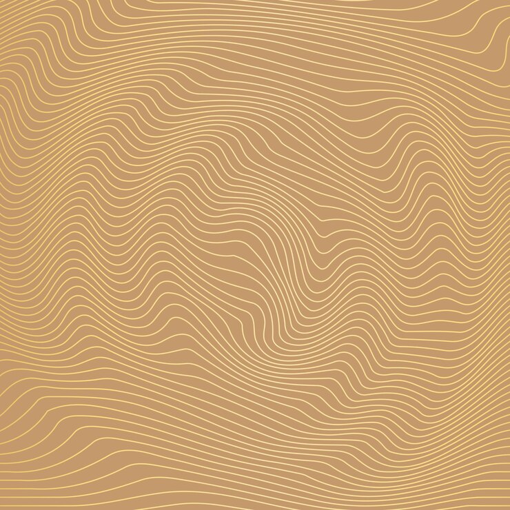 Líneas geométricas abstractas doradas sobre fondo marrón