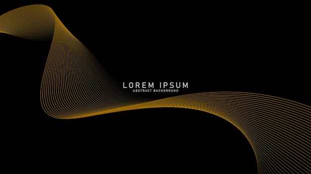 Líneas geométricas doradas abstractas en fondo oscuro Moderno patrón de líneas de lujo