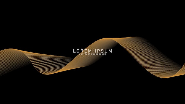Líneas geométricas doradas abstractas en fondo oscuro Moderno patrón de líneas de lujo
