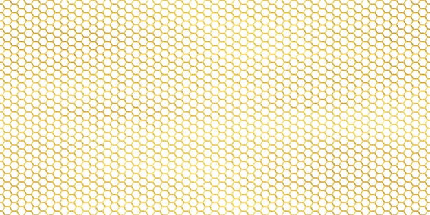 Líneas hexagonales doradas de patrones sin fisuras, fondo geométrico vectorial. Papel pintado colores blanco y dorado, Panal