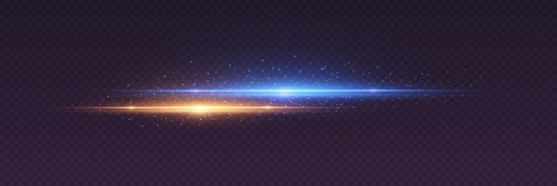 Líneas horizontales de láser del efecto de los rayos de luz