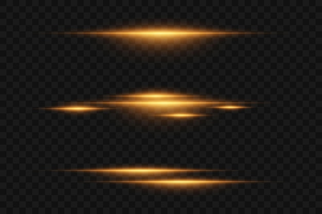 Líneas horizontales de láser del efecto de los rayos de luz