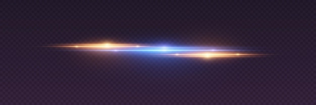 Líneas horizontales de láser del efecto de los rayos de luz