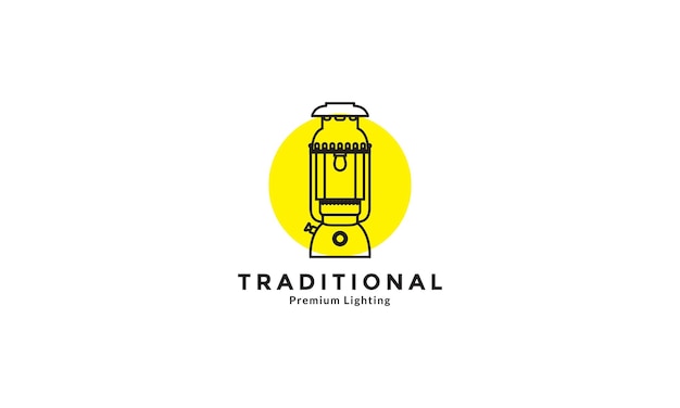 Líneas de iluminación tradicional diseño de logotipo vector icono símbolo ilustración gráfica