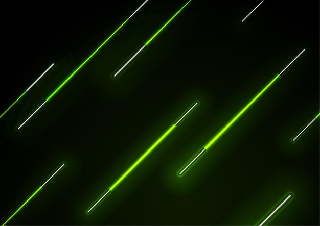 Líneas de láser de neón verde vibrante fondo abstracto
