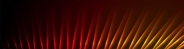 Líneas láser rojas y amarillas estandarte hitech abstracto