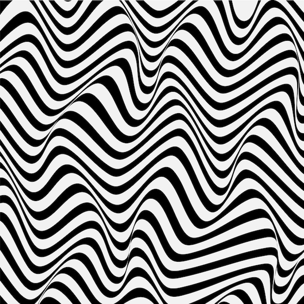 Vector líneas licuadas fondo negro y blanco abstracto línea licuada fondo