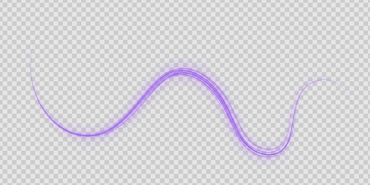 Vector líneas luminosas de color rosa de velocidad efecto de luz brillante líneas de movimiento abstractas formato png rastro de luz onda de fuego línea de rastreo luces de coche fibra óptica y giro de curva de incandescencia