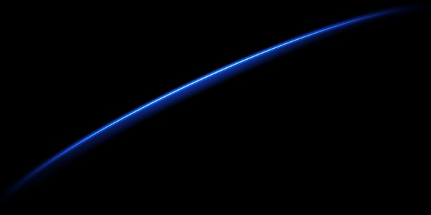 Líneas de luz abstractas de movimiento y velocidad en azul Luz todos los días efecto brillante onda semicircular rastro de luz curva remolino faros de automóvil fibra óptica incandescente png