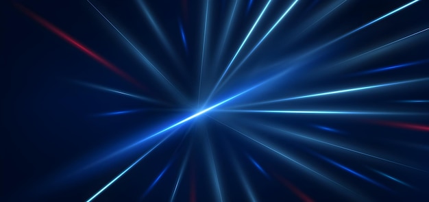 Líneas de luz azules abstractas
