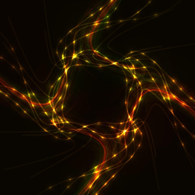 Líneas de luz de elementos dinámicos creativos abstractos Ilustraciones