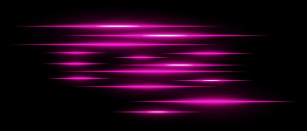 Líneas de luz establecidas líneas de velocidad brillantes verdes en un fondo negro efecto de borrón de movimiento futurista senderos digitales de neón rayos de energía de ciencia ficción y concepto de aceleración de alta velocidad