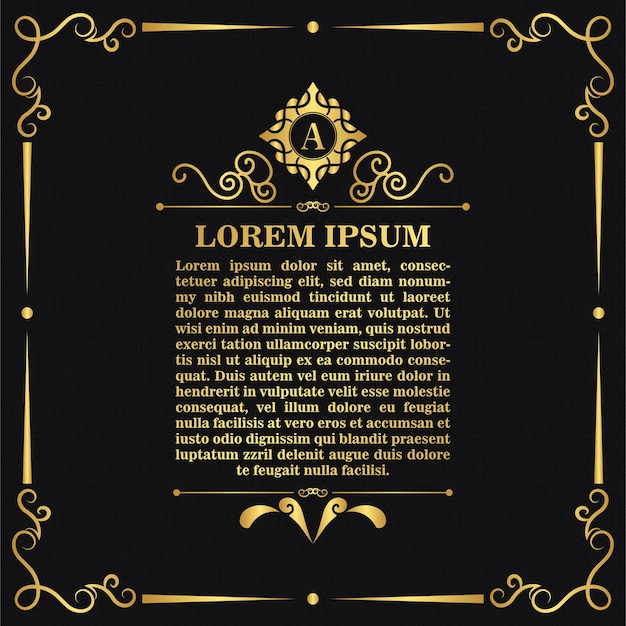 Líneas de marco de adorno cuadrado caligráfico