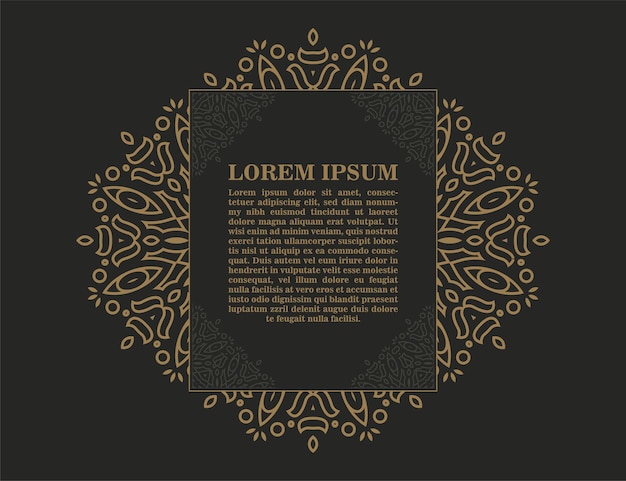Líneas de marco ornamental cuadrado caligráfico de época