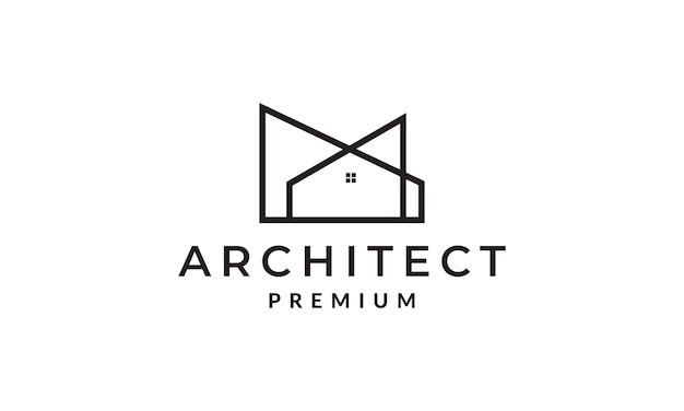 Líneas modernas hogar minimalista logotipo símbolo vector icono ilustración diseño gráfico