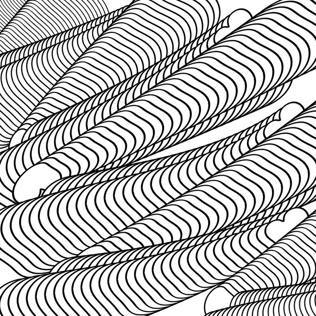 Líneas monocromáticas vectoriales patrón sin costura Fondo