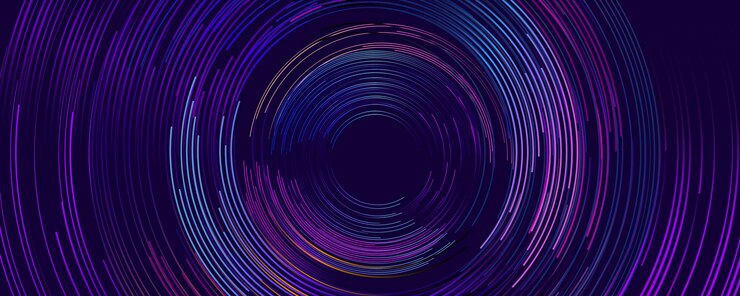 Vector líneas de movimiento circular colorido abstracto ilustración vectorial