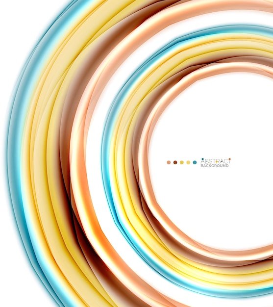 Líneas multicolores sobre fondo abstracto de concepto de movimiento blanco