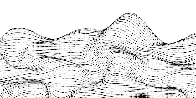 Líneas negras concepto de onda en zigzag fondo abstracto diseño plano ilustración vectorial