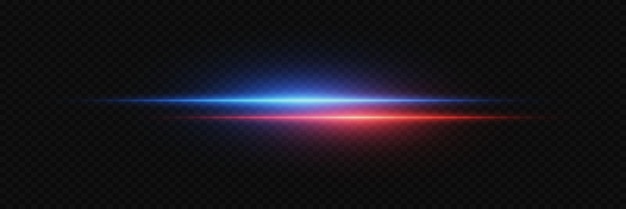 Líneas de neón dinámicas de velocidad de luz Rayos de luz rojos y azules