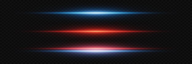 Líneas de neón dinámicas de velocidad de luz Rayos de luz rojos y azules
