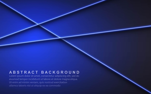 Líneas de neón geométricas abstractas patrón de bandera ilustración vectorial de fondo